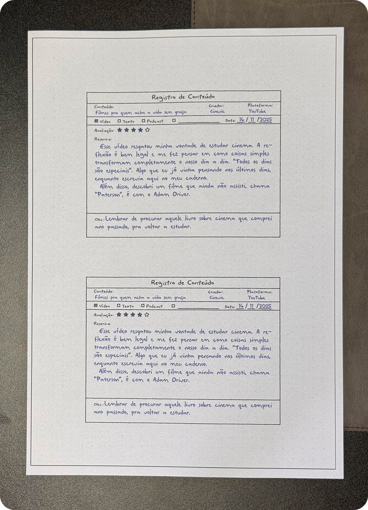 Registro de Conteúdo — Páginas Prontas