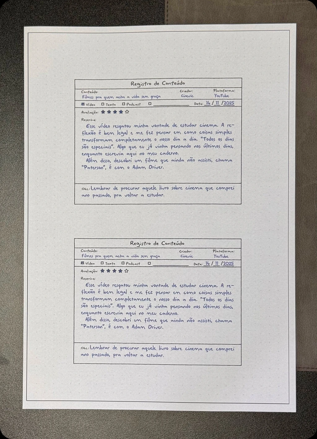 Registro de Conteúdo — Páginas Prontas